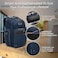BriggsRiley Briggs Riley Medium Cargo Backpack for Women Men Laptop Backpack For Work Travel Lightweight Durable Padded Straps Fits up to 15 Laptop work Collection Navy