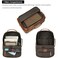 LANNSYNE Vegetable Tanned Leather Backpack for men Expandable Leather Backpack Fits 156 Laptop Tote Shoulder Travel Bag Rucksack