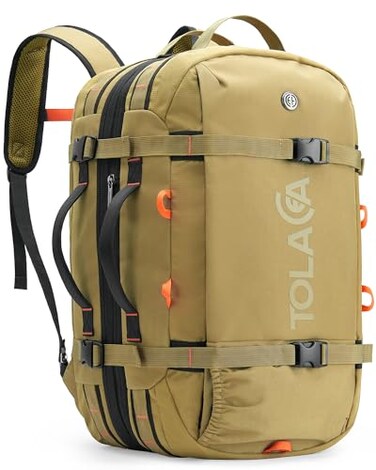 Tolaccea Travel Backpack for Men Women 40L50L Carry On Backpack with Wet Dry Compartment TSA Approved Laptop Daypack Fits 156 Convertible Expandable Large Rucksack Duffel Bag for Work Travel