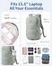 WANDF 156Inch Laptop Backpack for Women Travel Backpack WaterResistant Lightweight College Backpack for Work Casual Business Weekender Green
