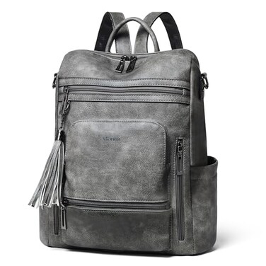 Shrrie Vegan Leather Laptop Backpack for Women 156 inch Work Backpack Fashion Travel Backpack Purse for Travel College Work