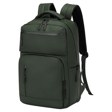 SUIKIHUM Waterproof Laptop Backpack for Men Women Flight Approved AntiTheft Daypack with 156inch Laptop Sleeve Green