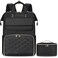 BERTASCHE Lunch Backpack for Women 156 Inch Laptop Backpack with Insulated Cooler Lunch box Nurse Backpack for Teacher Work Travel College Picnic Black