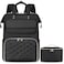 BERTASCHE Lunch Backpack for Women 156 Inch Laptop Backpack with Insulated Cooler Lunch box Nurse Backpack for Teacher Work Travel College Picnic Black