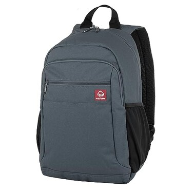 WOLVERINE Lightweight Water Resistant Rugged Backpack for Travel or Work LaptopGrey 23L
