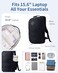 WANDF 156Inch Laptop Backpack for Women Travel Backpack WaterResistant Lightweight College Backpack for Work Casual Business Weekender Black