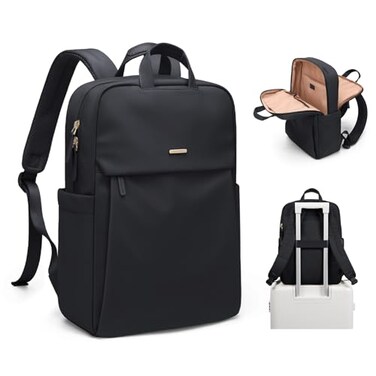 GOLF SUPAGS Women Laptop Backpack Fits 156 Inch Notebook Casual Daypack Everyday Bag for Work Travel College Backpack Book Bags Black
