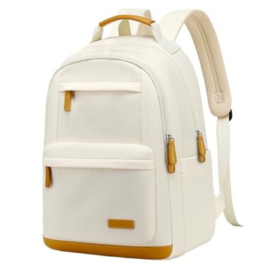 mygreen Waterproof Travel Backpack for Adults 156 Inch Laptop Backpack with Multiple Compartments Durable AntiTheft Design Luggage Strap Lightweight for Business Commute and Air Travel Beige