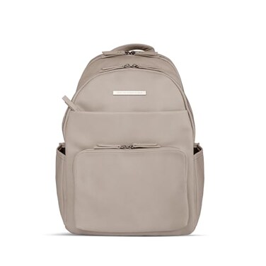 Kenneth Cole REACTION Marley Vegan Pebble Leather Backpack Taupe 15 Laptop
