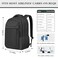 JARWAM Travel Laptop Backpack 17 Inch Durable Professional Travel Backpack for Men Women Airline Approved Big Large Business Work College Computer Backpack Black