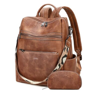 AGLOD Vegan Leather Laptop Backpack for Women 156 Inch Work Backpack Purse for Travel College