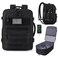 MOZETO TSA Approved Carry On Backpack Extra Large Tactical Travel Backpack for Men Airplane Approved Weekender Bag Water Resistant Lightweight Laptop Daypack for Flight Black