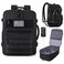MOZETO TSA Approved Carry On Backpack Extra Large Tactical Travel Backpack for Men Airplane Approved Weekender Bag Water Resistant Lightweight Laptop Daypack for Flight Black