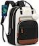 VANKANY Laptop Backpack for Women Bookbag for Teacher Work College Back Pack with Charging Hole High School Backpack for Teen Girls Water Resistant BeigeBlack Brown