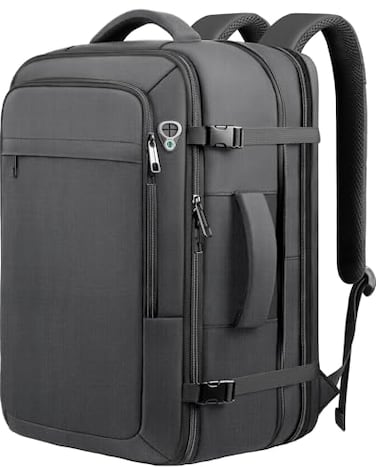 Sirmaeed Carry on Backpack for 110 Days Trips Extra Large 40L50L Travel Backpack TSA Approved Expandable Laptop Bagpack Water Resistant Bag Compatible with 173 inch Laptops Black