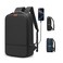 GYakeog Business Backpack for Men 156 inch Expandable Slim Laptop Backpack With USB Charger Port Waterproof AntiTheft Professional Work Computer Bag Hard Shell BackpackBlack