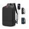GYakeog Business Backpack for Men 156 inch Expandable Slim Laptop Backpack With USB Charger Port Waterproof AntiTheft Professional Work Computer Bag Hard Shell BackpackBlack