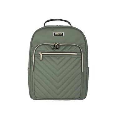 Kenneth Cole REACTION Womens Chelsea Chevron 15 Laptop and Tablet Backpack Olive