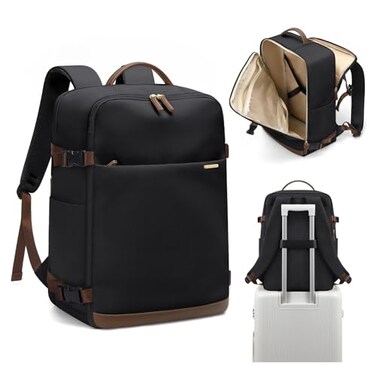 GOLF SUPAGS Travel Backpack for Women Men 30L Backpack with 173 Inch Laptop Compartment TSA Approved Large Capacity Daypack for Travel Business Hiking Black