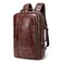 LANNSYNE Vegetable Tanned Leather Backpack for men Expandable Leather Backpack Fits 156 Laptop Tote Shoulder Travel Bag Rucksack