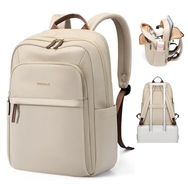 GOLF QUALITY Hiking Travel Backpack for Women Casual Business Weekender Multilayer Laptop Bag16 InchApricot