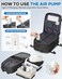 WONHOX Vacuum Seal Travel Backpack with Air Pump Compression Vacpack Waterproof Carry On Backpack for Travel Women men with Vacuum System Laptop Airlines Approved Daypack Space Saver Bags Black