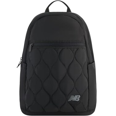 Concept One New Balance Laptop Backpack Quilted Commuter Travel Bag for Men and Women Black 19 Inch