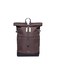 Sandqvist Mens Icon Medium Rolltop Backpack Brown With Natural Leather One Size