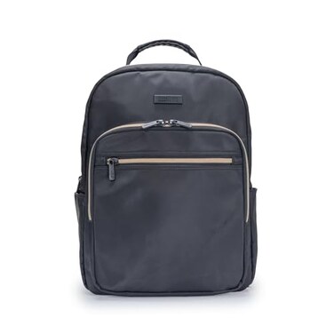 Kenneth Cole REACTION Becca Water Resistant Travel Laptop Backpack with Padded 16Inch Laptop Compartment Black