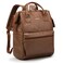 Kinmac Laptop Backpack for Women and Men Large Capacity Travel Backpack for 156 inch Laptop Computer Coffee PU