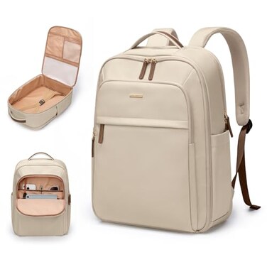 GOLF QUALITY 22L Travel Backpack for Women MenCarry On Bag for Airplanes Personal Item Laptop Backpack173 InchApricot
