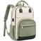 bagswan Laptop Backpack for Women Work Bag 156 inch Travel Backpack with USB Charger College Bookbag Waterproof Business Computer Backpack Antitheft Casual Backpacks for Nurse Teacher Beige Light Gree