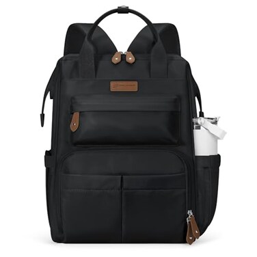 Maelstrom Laptop Backpack Fits 156173 Inch Travel Backpack Gift for Women Men Waterproof College School Computer Bag Antitheft Business Work Bag with Luggage Strap Black 156 Inch