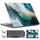 TWOLSKOO for MacBook Air 15 inch Case 2026 2025 2024 2023 Release M5 A3448 M4 A3241 M3 A3114 M2 A2941 Plastic Hard Shell Screen Protector Keyboard Cover Type C Adapter Graphite Marble