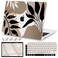 Teryeefi Compatible with 2020 MacBook Air 13 inch Case 2021 2019 Model M1 A2337 A2179 A1932 Clear Hard Shell Case Keyboard Cover Screen Protector for Mac Air 13 with Touch ID Tropical Leaves