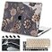 Teryeefi for MacBook Air 13 inch Case 2021 2020 2019 2018 Release Model A2337 A2179 A1932 Retina Display with Touch ID Plastic Hard Shell Case Keyboard Cover for MacBook Air 13 M1 Gold Flowers