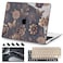 Teryeefi for MacBook Air 13 inch Case 2021 2020 2019 2018 Release Model A2337 A2179 A1932 Retina Display with Touch ID Plastic Hard Shell Case Keyboard Cover for MacBook Air 13 M1 Gold Flowers