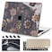 Teryeefi for MacBook Air 13 inch Case 2021 2020 2019 2018 Release Model A2337 A2179 A1932 Retina Display with Touch ID Plastic Hard Shell Case Keyboard Cover for MacBook Air 13 M1 Gold Flowers