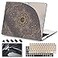 Teryeefi Compatible with MacBook Air 13 inch Case M1 Chip A2337 A2179 A1932 Retina Display Touch ID A2018 2019 2020 Release Plastic Hard Shell Keyboard Cover Screen ProtectorGold Mandala