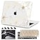 Teryeefi Compatible with 2018 2019 2020 MacBook Air 13 inch Case M1 Chip A2337 A2179 A1932 Retina Display Touch ID Plastic Hard Shell Keyboard Cover Screen ProtectorGold Floral Leaf