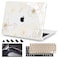 Teryeefi Compatible with 2018 2019 2020 MacBook Air 13 inch Case M1 Chip A2337 A2179 A1932 Retina Display Touch ID Plastic Hard Shell Keyboard Cover Screen ProtectorGold Floral Leaf