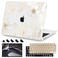 Teryeefi Compatible with 2018 2019 2020 MacBook Air 13 inch Case M1 Chip A2337 A2179 A1932 Retina Display Touch ID Plastic Hard Shell Keyboard Cover Screen ProtectorGold Floral Leaf