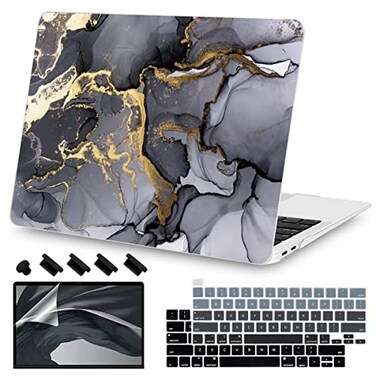 Teryeefi Compatible with MacBook Pro 13 inch Case M1 M2 Chip A2338 A2289 A2251 A2159 A1989 A1706 Plastic Hard Shell Keyboard Cover for 20162020 2022 MacBook Pro 13 Touch BarGray Marble