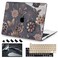 Teryeefi for M1 M2 MacBook Pro 13 inch Case 2022 20202016 Release Model A2338 A2289 A2251 with Touch Bar Plastic Hard Shell Case Keyboard Cover Screen Protector Gold Flowers