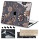 Teryeefi for M1 M2 MacBook Pro 13 inch Case 2022 20202016 Release Model A2338 A2289 A2251 with Touch Bar Plastic Hard Shell Case Keyboard Cover Screen Protector Gold Flowers