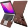 TT TYTX TYTX Compatible with MacBook Air 136 Inch CasePU Leather MacBook Air Case for Model M4 A3240 M3 A3113 M2 A2681 2022 2023 2024 2025 Retina Display Touch ID with Vents and Stand Function Brown
