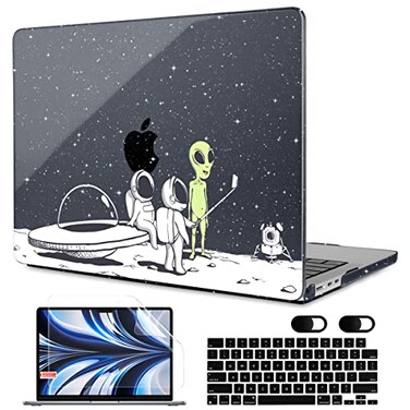 MEEgoodo Case for M5M4M3M2 MacBook Air 136 inch Case 2026 2025 2024 2022 Fit Model A3449A3240A3113A2681 Laptop Hard Shell Compatible with MacBook Air 13 inch Astronauts Alien