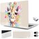 MEEgoodo for MacBook Air 133 inch Case 2021 2020 2019 2018 A2337 M1 A2179 A1932 Clear Case for MacBook Air M1 Hard Shell with Keyboard Webcam Cover Trackpad Film Type C AdapterGiraffe