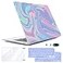 HOHAIYOO Compatible with MacBook Air 13 inch Case 2022 2021 20202018 Release M1 A2337 A2179 A1932 with Touch ID Hard Print Case Keyboard Skin Webcam Cover Screen Protector Abstract Liquid