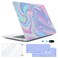 HOHAIYOO Compatible with MacBook Air 13 inch Case 2022 2021 20202018 Release M1 A2337 A2179 A1932 with Touch ID Hard Print Case Keyboard Skin Webcam Cover Screen Protector Abstract Liquid